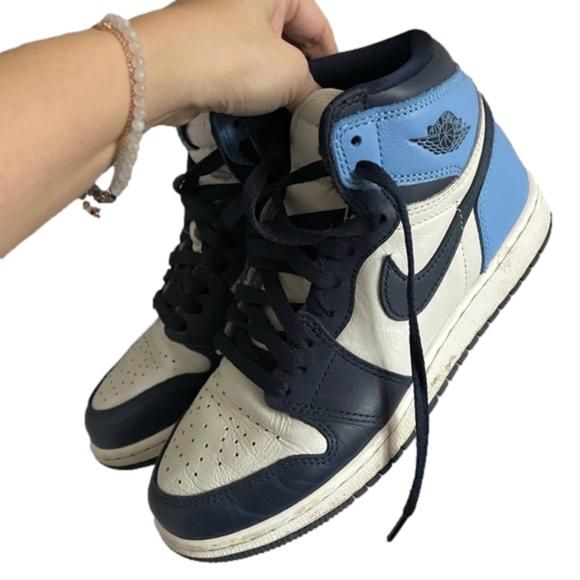 Jordan 1 Retro High Sail/Obsidian/University Blue - 6Y/7.5US - Picture 3 of 12